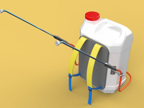 DIY ELECTRIC SPRAYER KNAPSACK JERRYCAN TANK PUMP BATTERY POWERED 3D 모델