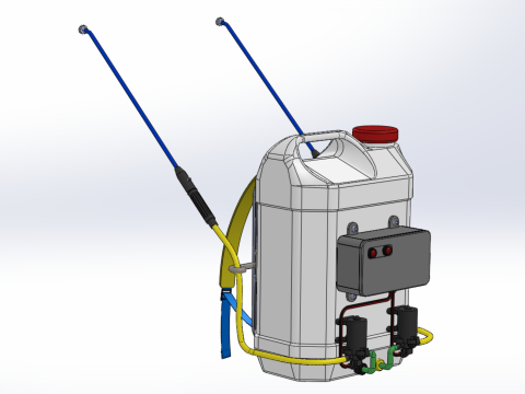 DIY ELECTRIC SPRAYER KNAPSACK JERRYCAN TANK PUMP BATTERY POWERED 3D 모델
