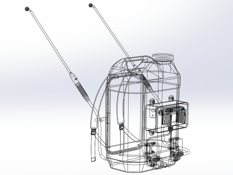 DIY ELECTRIC SPRAYER KNAPSACK JERRYCAN TANK PUMP BATTERY POWERED 3D 모델