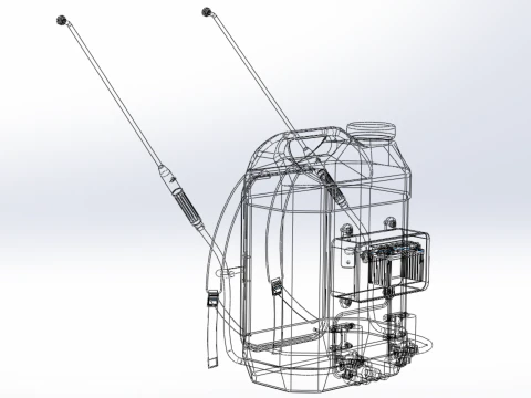 DIY ELECTRIC SPRAYER KNAPSACK JERRYCAN TANK PUMP BATTERY POWERED 3D Model