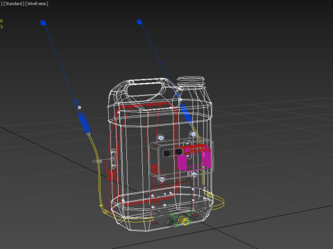 DIY ELECTRIC SPRAYER KNAPSACK JERRYCAN TANK PUMP BATTERY POWERED 3D 모델
