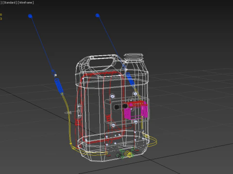 DIY ELECTRIC SPRAYER KNAPSACK JERRYCAN TANK PUMP BATTERY POWERED 3D Model