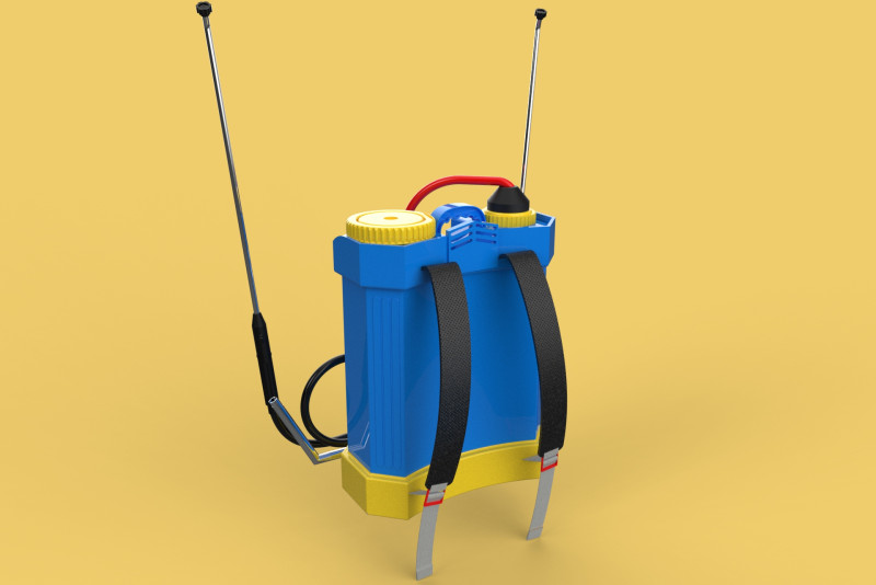 ELECTRIC SPRAYER KNAPSACK BACKPACK TANK PUMP MOTOR BATTERY SPRAY 3D Модель .c4d .max .obj .3ds .fbx .stl .blend