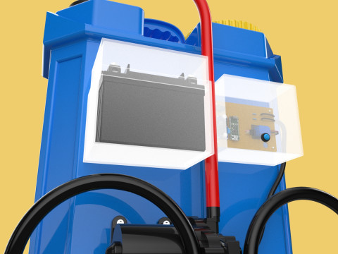 ELECTRIC SPRAYER KNAPSACK BACKPACK TANK PUMP MOTOR BATTERY SPRAY 3D Модель