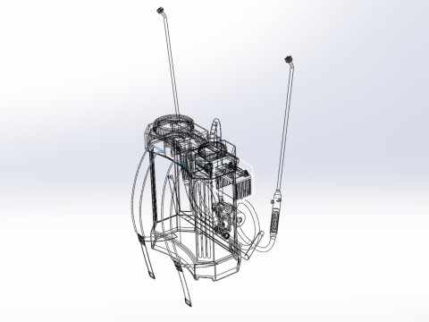 ELECTRIC SPRAYER KNAPSACK BACKPACK TANK PUMP MOTOR BATTERY SPRAY 3D Модель