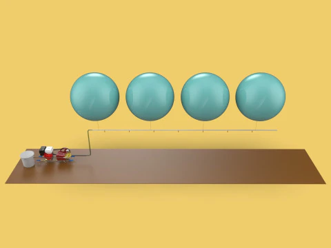 BALON WODOROWY HELOWY Opryskiwacz pestycyd&oacute;w GOSPODARSTWA ROLNE Model 3D