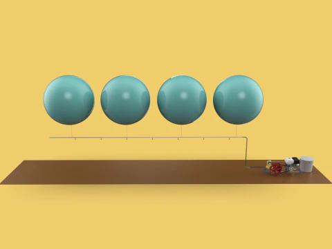 BALON WODOROWY HELOWY Opryskiwacz pestycyd&oacute;w GOSPODARSTWA ROLNE Model 3D