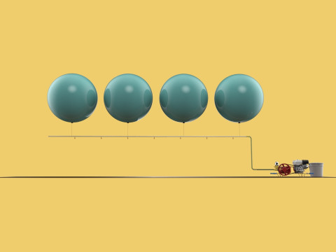 HYDROGEN HELIUM BALLOON PESTICIDE SPRAYER AGRICULTURAL FARMS 3D मॉडल