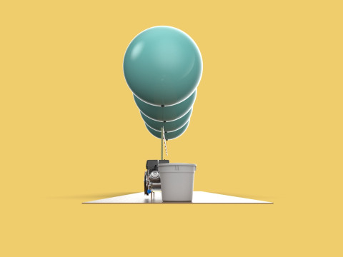 HYDROGEN HELIUM BALLOON PESTICIDE SPRAYER AGRICULTURAL FARMS 3D मॉडल