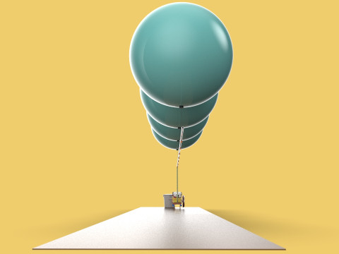 HYDROGEN HELIUM BALLOON PESTICIDE SPRAYER AGRICULTURAL FARMS 3D मॉडल