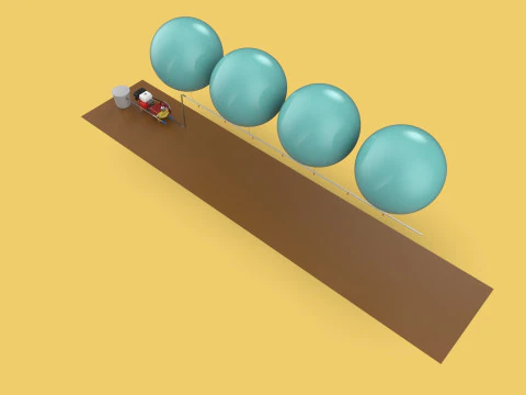 BALON WODOROWY HELOWY Opryskiwacz pestycyd&oacute;w GOSPODARSTWA ROLNE Model 3D