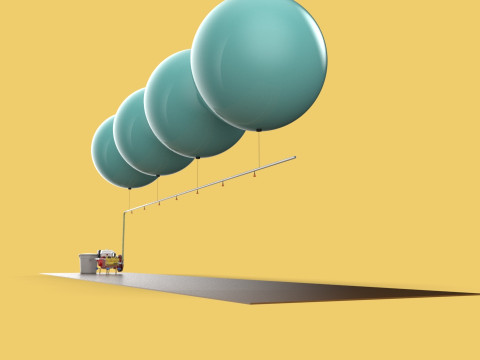 HYDROGEN HELIUM BALLOON PESTICIDE SPRAYER AGRICULTURAL FARMS 3D मॉडल