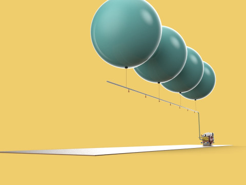HYDROGEN HELIUM BALLOON PESTICIDE SPRAYER AGRICULTURAL FARMS 3D मॉडल