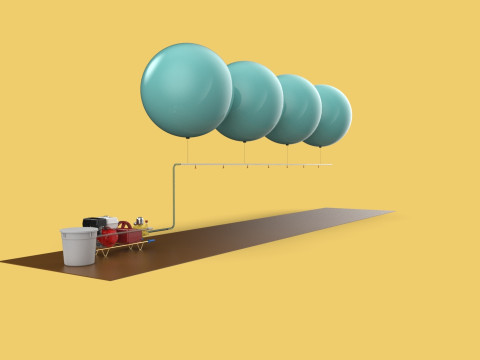 HYDROGEN HELIUM BALLOON PESTICIDE SPRAYER AGRICULTURAL FARMS 3D मॉडल