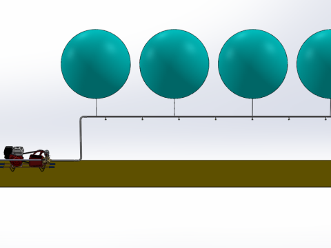HYDROGEN HELIUM BALLOON PESTICIDE SPRAYER AGRICULTURAL FARMS 3D मॉडल