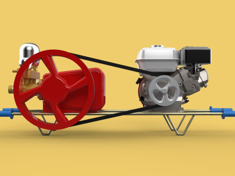 PLUNGER PUMP GASOLINE ENGINE SPRAYER PRESSURE WATER JET CAR WASH 3D Model