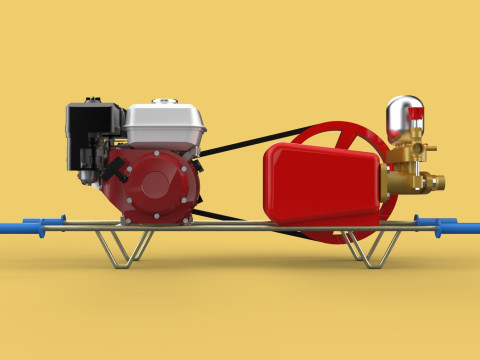 PLUNGER PUMP GASOLINE ENGINE SPRAYER PRESSURE WATER JET CAR WASH 3D Model