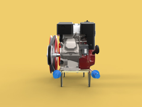 PLUNGER PUMP GASOLINE ENGINE SPRAYER PRESSURE WATER JET CAR WASH 3D Model