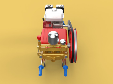 PLUNGER PUMP GASOLINE ENGINE SPRAYER PRESSURE WATER JET CAR WASH 3D Model