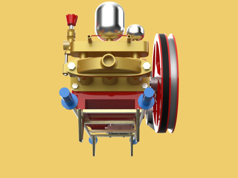 PLUNGER PUMP GASOLINE ENGINE SPRAYER PRESSURE WATER JET CAR WASH 3D Model