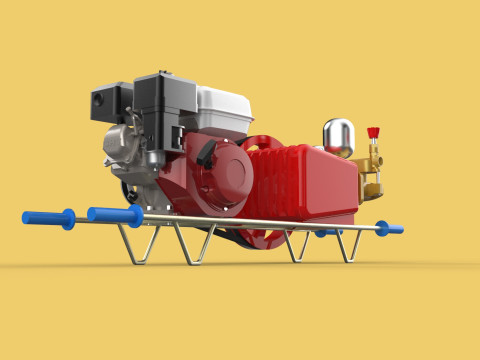 PLUNGER PUMP GASOLINE ENGINE SPRAYER PRESSURE WATER JET CAR WASH 3D Model