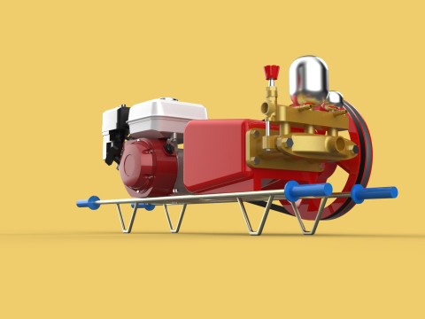 PLUNGER PUMP GASOLINE ENGINE SPRAYER PRESSURE WATER JET CAR WASH 3D Model