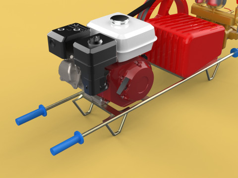 PLUNGER PUMP GASOLINE ENGINE SPRAYER PRESSURE WATER JET CAR WASH 3D Model