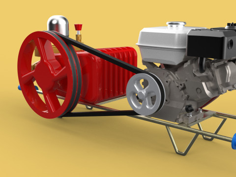 PLUNGER PUMP GASOLINE ENGINE SPRAYER PRESSURE WATER JET CAR WASH 3D Model