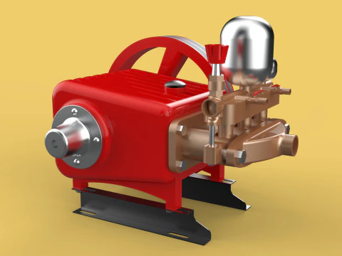 플런저 펌프 분무기 고압 수세차 농업용 3D 모델