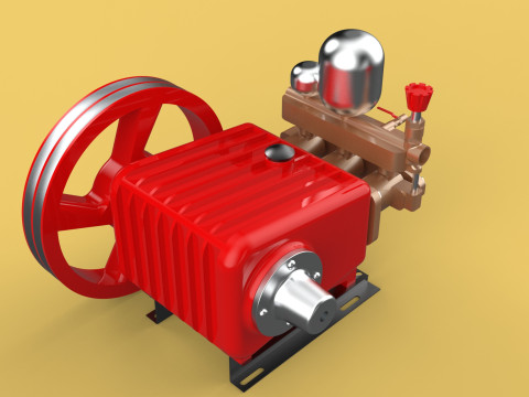 PLUNGER PUMP SPRAYER HIGH PRESSURE WATER CAR WASH AGRICULTURAL 3D Model