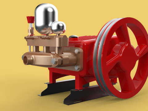 PLUNGER PUMP SPRAYER HIGH PRESSURE WATER CAR WASH AGRICULTURAL 3D Model