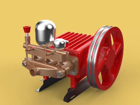 PLUNGER PUMP SPRAYER HIGH PRESSURE WATER CAR WASH AGRICULTURAL 3D Model