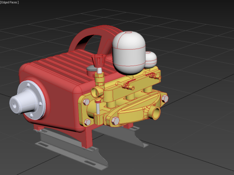 PLUNGER PUMP SPRAYER HIGH PRESSURE WATER CAR WASH AGRICULTURAL 3D Model