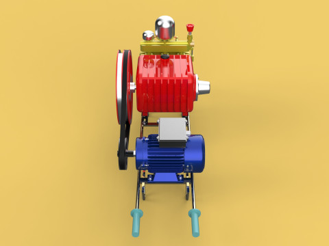 PLUNGER PUMP ELECTRIC MOTOR SPRAYER PRESSURE WATER JET CAR WASH Modelo 3D