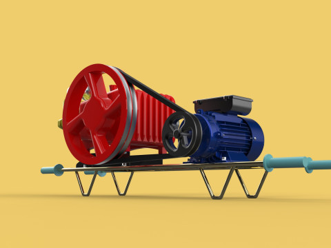 PLUNGER PUMP ELECTRIC MOTOR SPRAYER PRESSURE WATER JET CAR WASH Modelo 3D