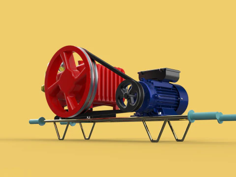 POMPA A PISTONE MOTORE ELETTRICO IRRORATORE GETTO D'ACQUA A PRESSIONE AUTOLAVAGGIO Modello 3D
