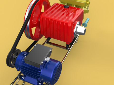 PLUNGER PUMP ELECTRIC MOTOR SPRAYER PRESSURE WATER JET CAR WASH Modelo 3D