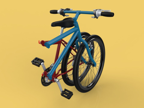 MOUNTAIN FOLDING FLIP BIKE FOLDABLE MTB BICYCLE 3Dモデル