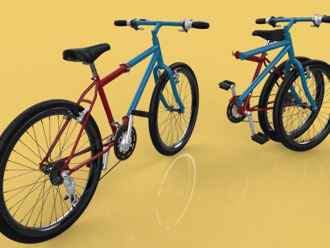 MOUNTAIN FOLDING FLIP BIKE FOLDABLE MTB BICYCLE 3Dモデル