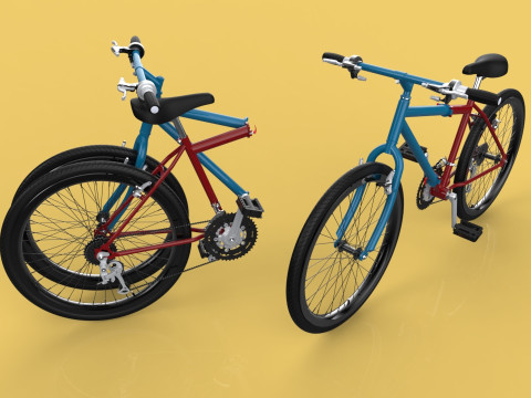 MOUNTAIN FOLDING FLIP BIKE FOLDABLE MTB BICYCLE 3Dモデル