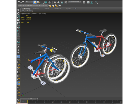 MOUNTAIN FOLDING FLIP BIKE FOLDABLE MTB BICYCLE 3Dモデル
