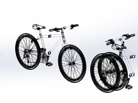 MOUNTAIN FOLDING FLIP BIKE FOLDABLE MTB BICYCLE 3Dモデル