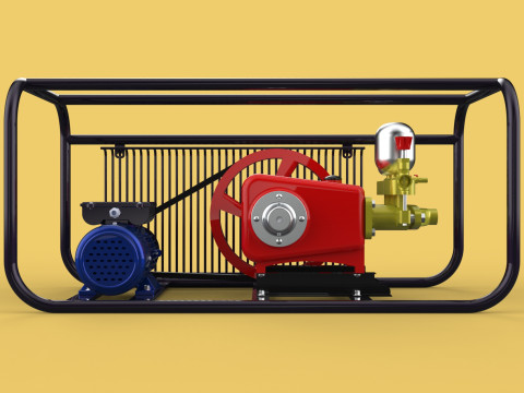 ELECTRIC PLUNGER PUMP MOTOR SPRAYER PRESSURE WATER JET CAR WASH 3Dモデル