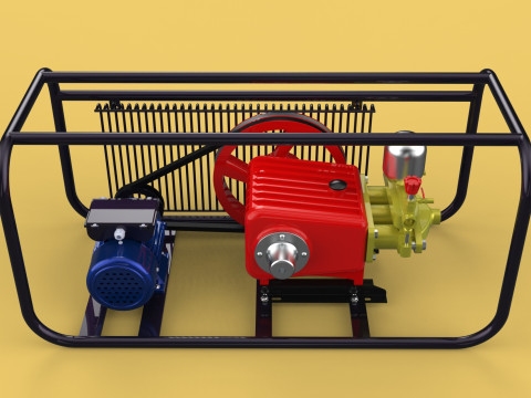 ELECTRIC PLUNGER PUMP MOTOR SPRAYER PRESSURE WATER JET CAR WASH 3Dモデル