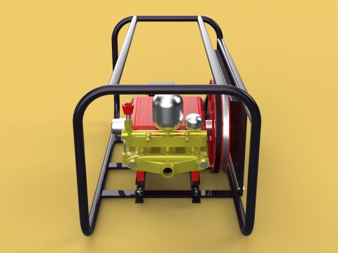 ELECTRIC PLUNGER PUMP MOTOR SPRAYER PRESSURE WATER JET CAR WASH 3Dモデル