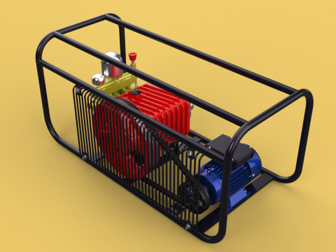 ELECTRIC PLUNGER PUMP MOTOR SPRAYER PRESSURE WATER JET CAR WASH 3Dモデル