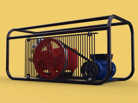 POMPA ELETTRICA A PISTONE MOTORE SPRUZZATORE GETTO D'ACQUA A PRESSIONE AUTOLAVAGGIO Modello 3D