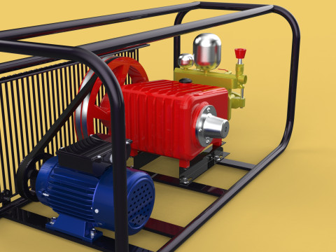 ELECTRIC PLUNGER PUMP MOTOR SPRAYER PRESSURE WATER JET CAR WASH 3Dモデル