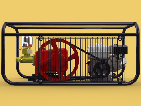 PLUNGER PUMP PETROL ENGINE SPRAYER PRESSURE WATER JET CAR WASH 3D Модель