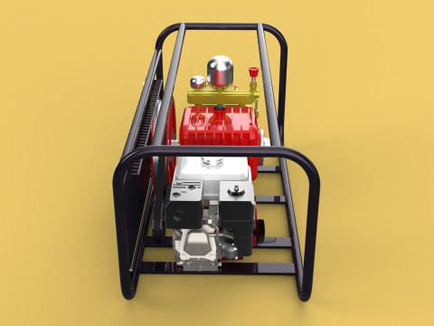 PLUNGER PUMP PETROL ENGINE SPRAYER PRESSURE WATER JET CAR WASH 3D Модель